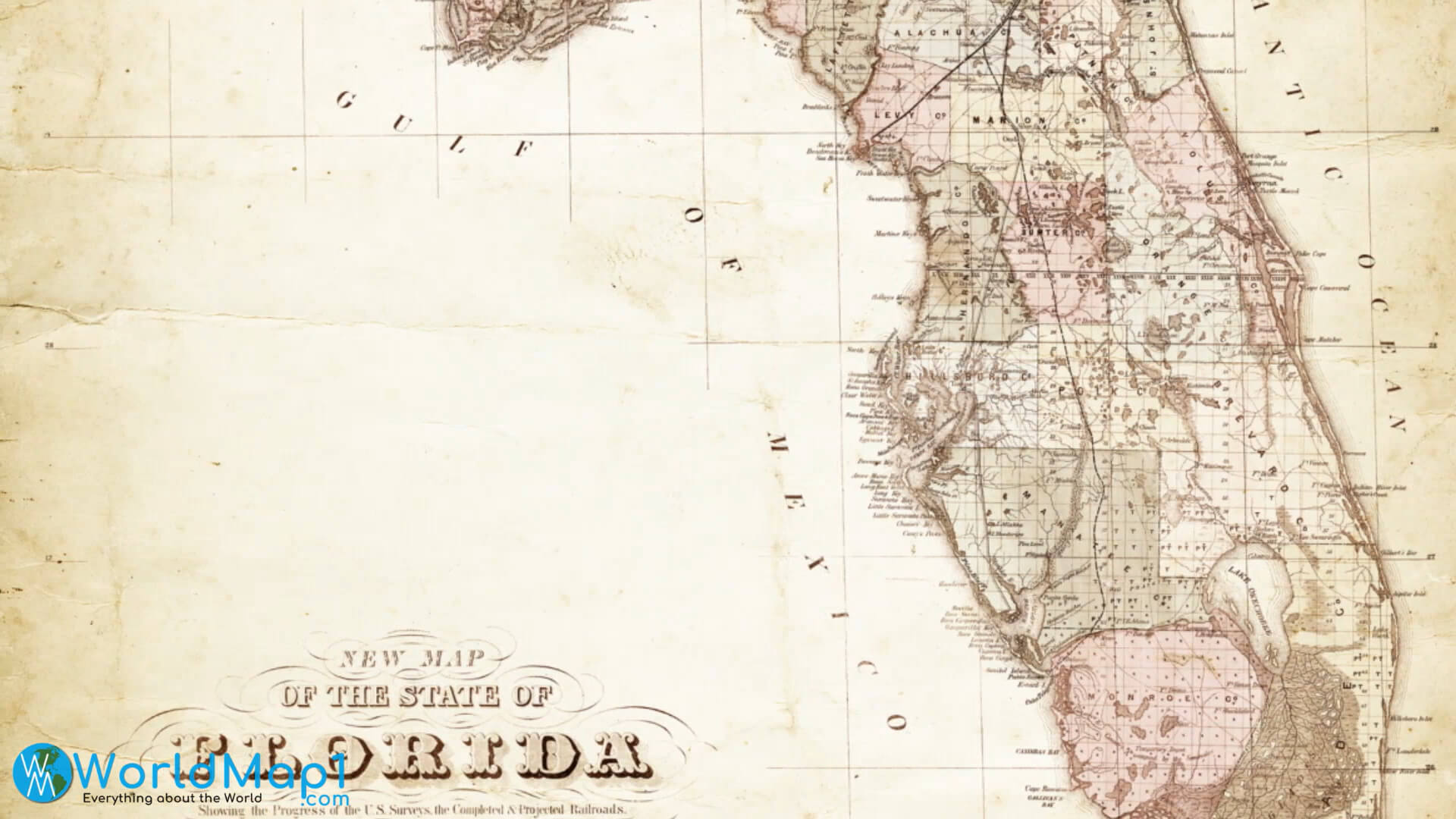 Florida Historical Map